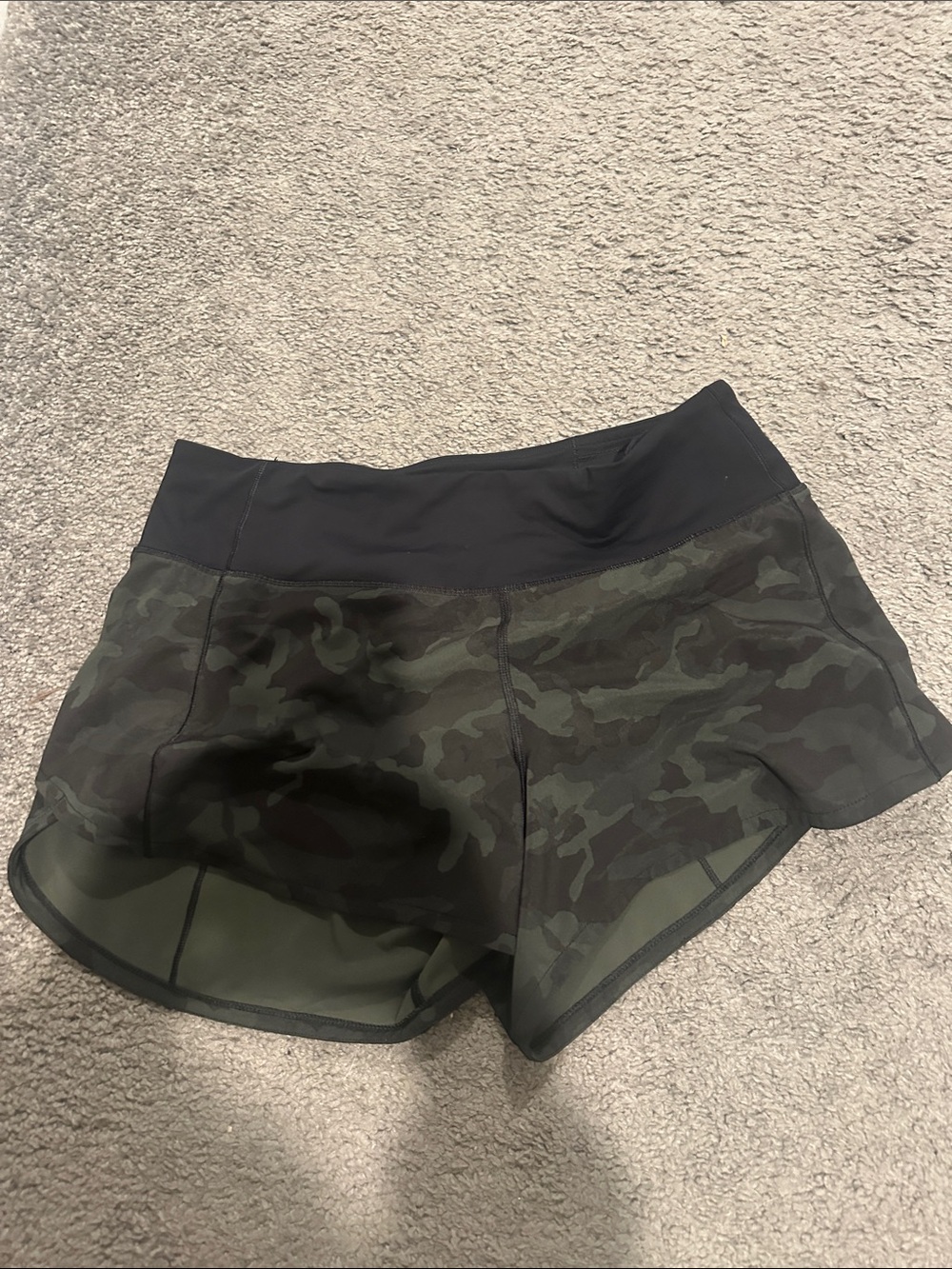 Green camo speed up tshort 2.5 inch